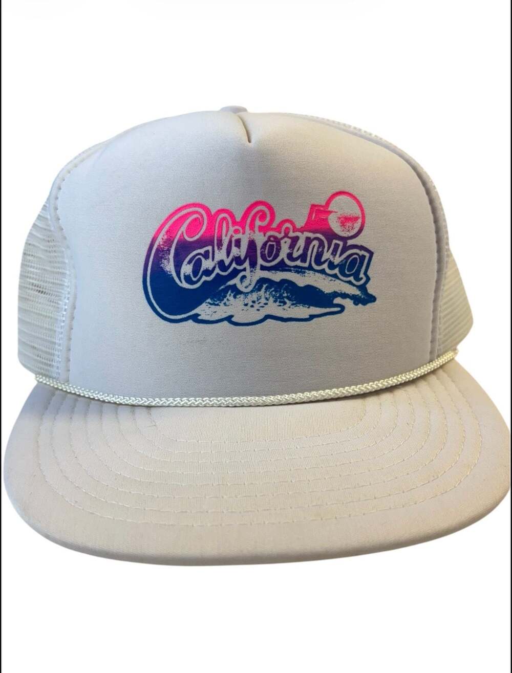 Vintage Nissin Cap California Mesh Back Snapback Trucker Hat